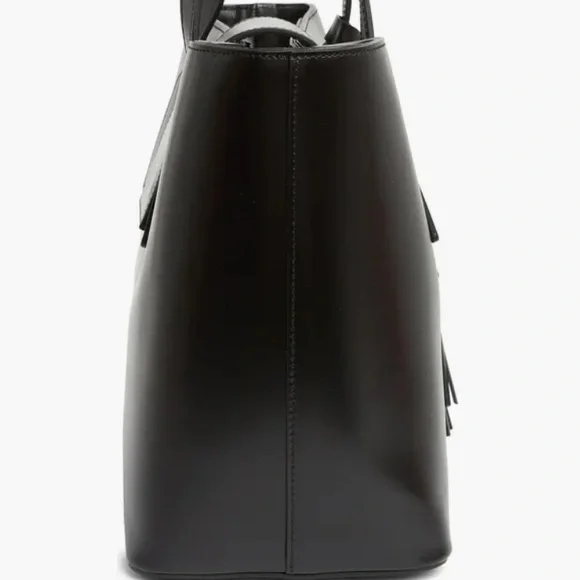 NWT Valentino By Mario Valentino Delphine Super V Leather Tote Bag Black - Picture 5 of 9